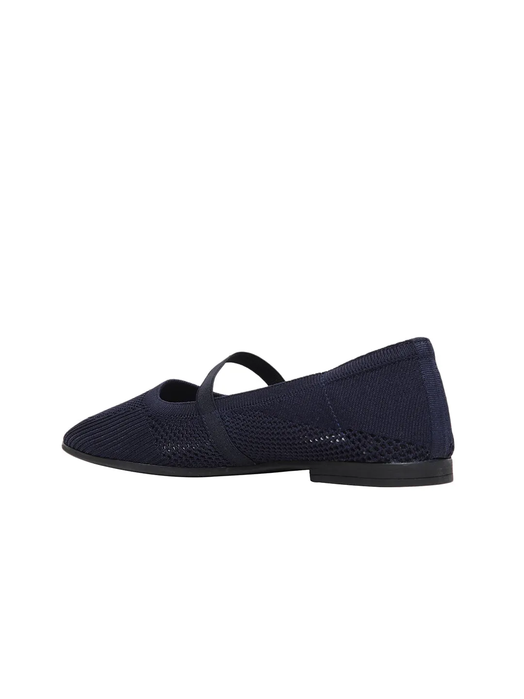 Elise Navy Blue Ballerinas