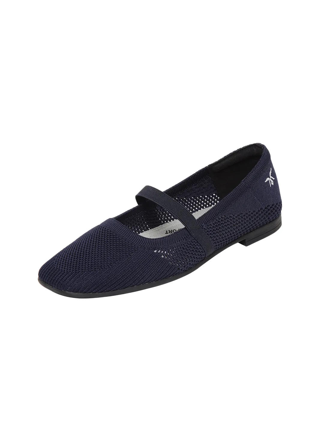 Elise Navy Blue Ballerinas