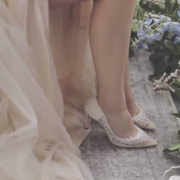 Elsa - Sequin Crystal Wedding Shoes