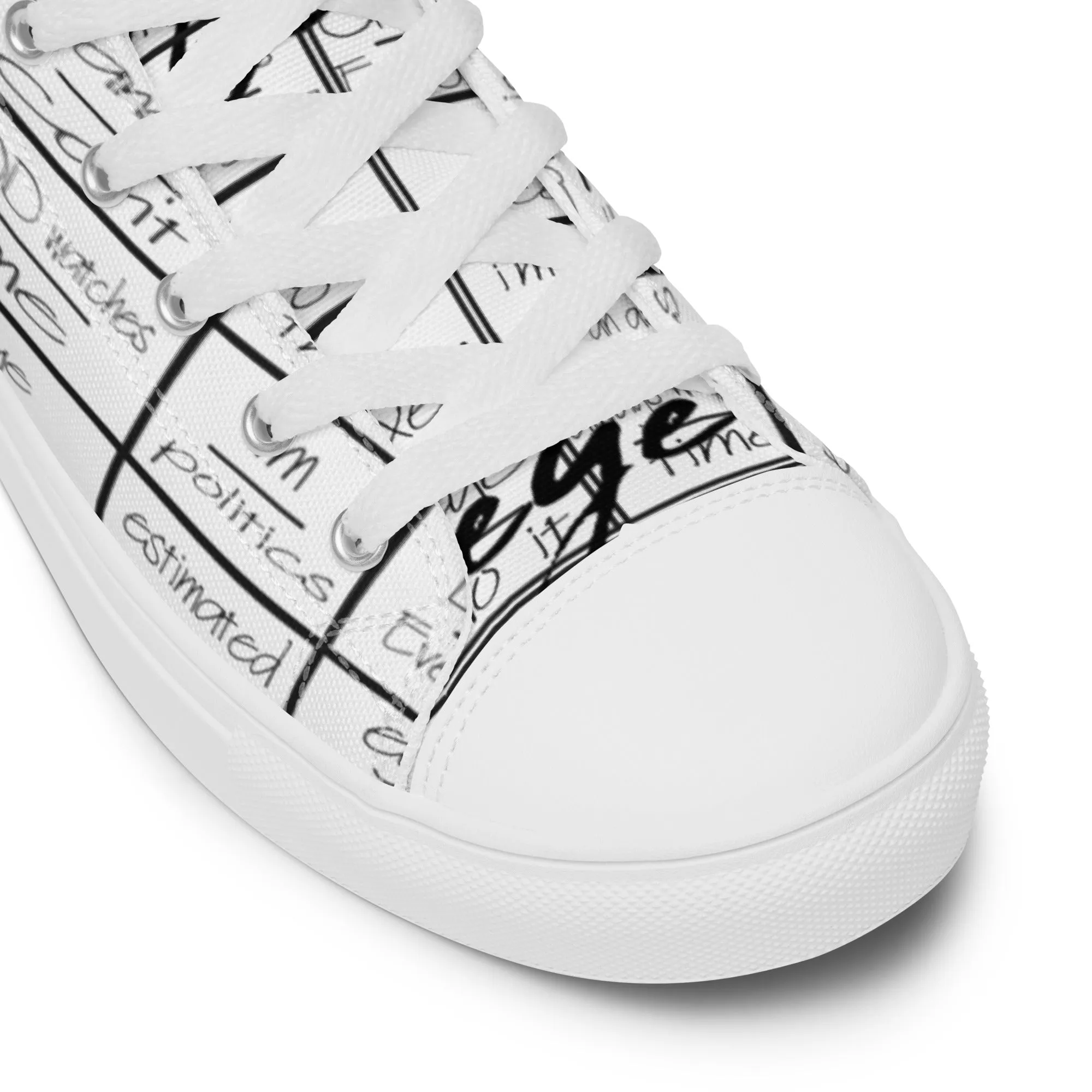 eyeoverthink® Men’s "eyeoverprinted" high top canvas shoes