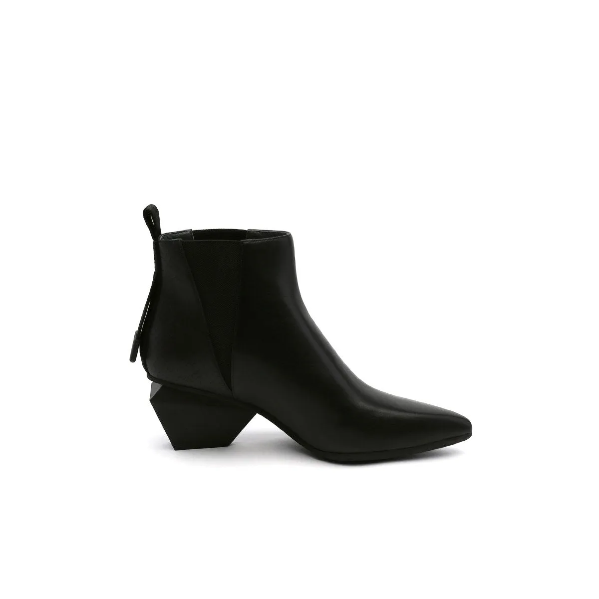 Futuristic Paneled Ankle Boots