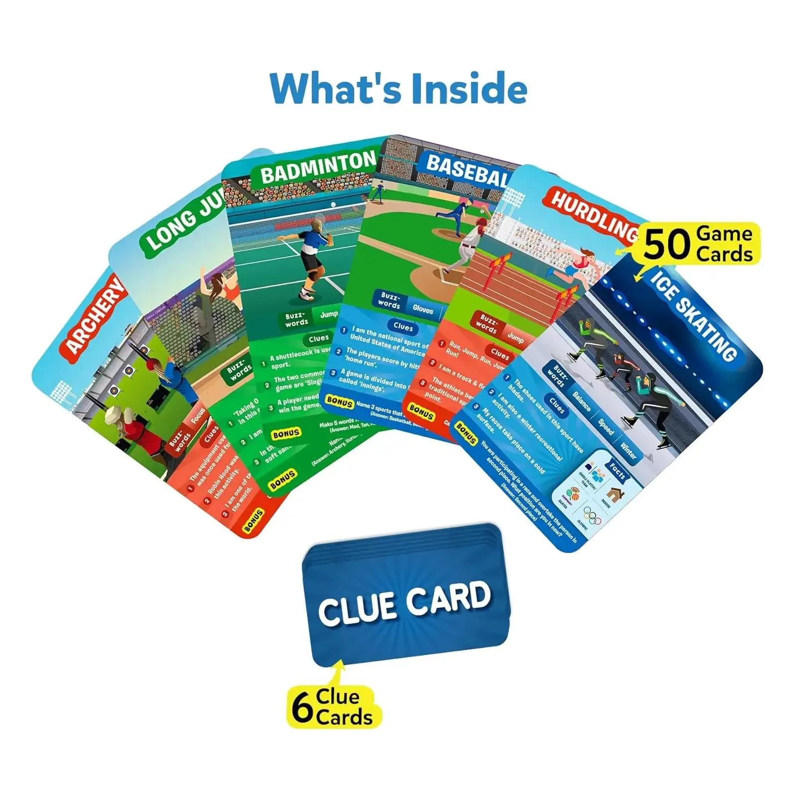 Guess in 10: World Of Sports | Trivia card game (ages 6 )