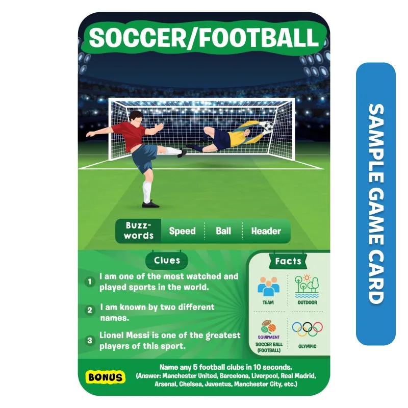 Guess in 10: World Of Sports | Trivia card game (ages 6 )