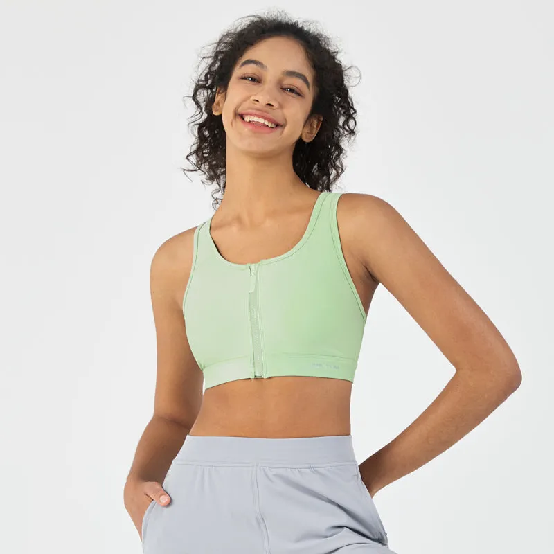 HiTense™ Front Zip Sports Bra with High Support