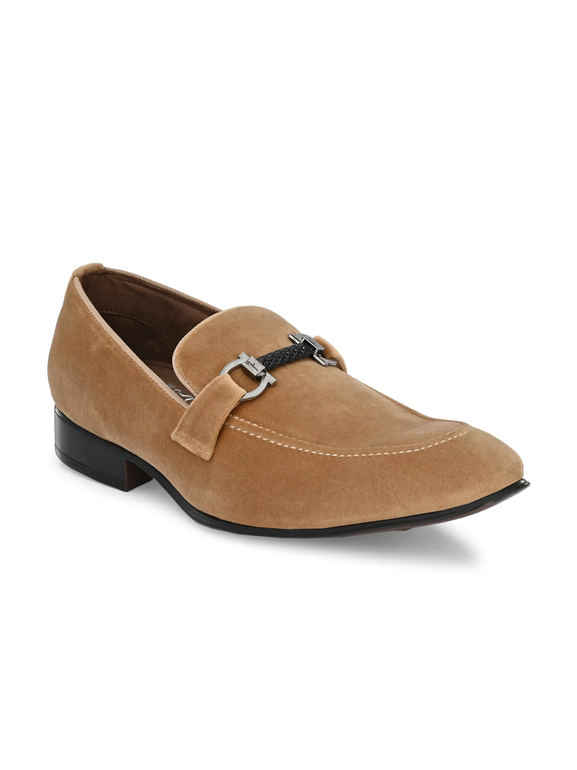 Hitz Men's Leather Slip On Ethnic Shoes