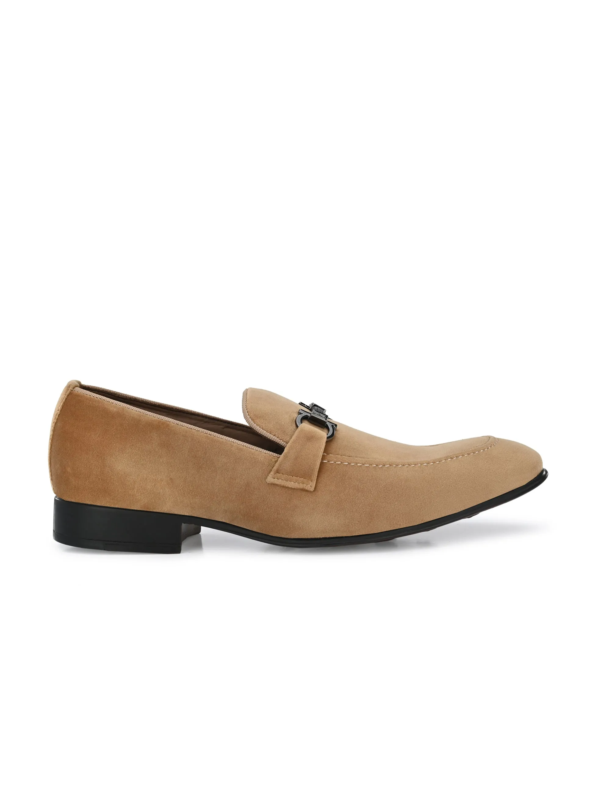 Hitz Men's Leather Slip On Ethnic Shoes