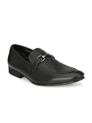 HITZMS_4709 Men's Black Synthetic Party Wear Slip-On Shoes