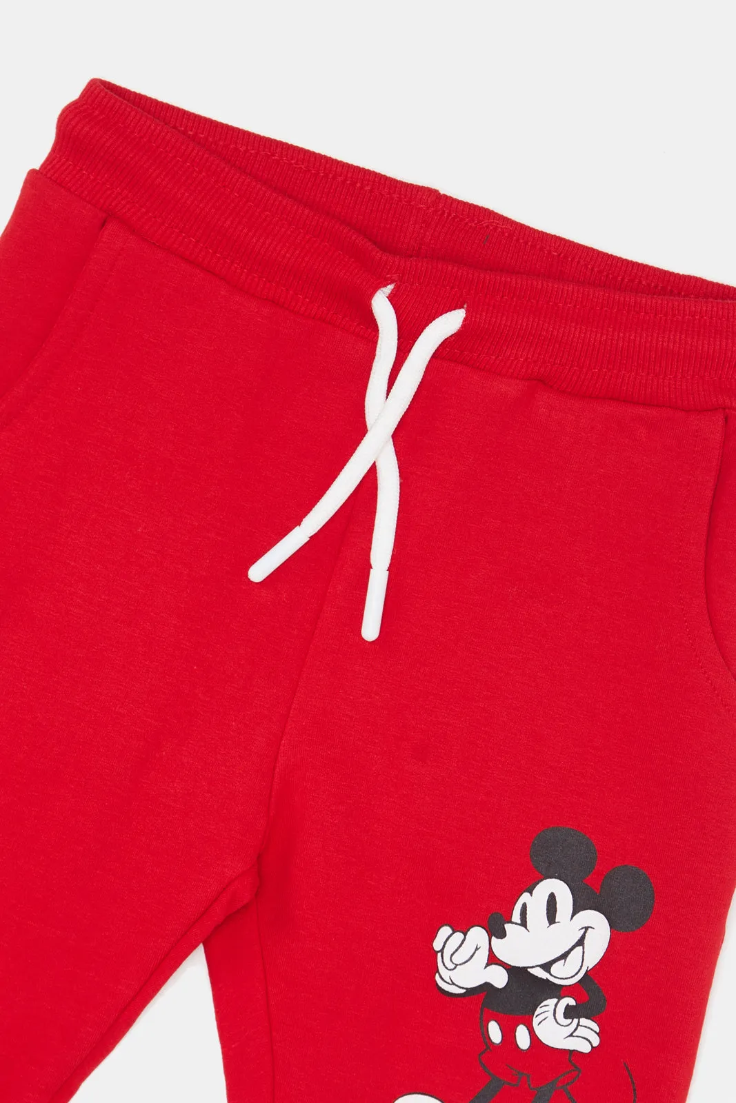 Infant Boys Red Mickey Mouse Jogger Pants