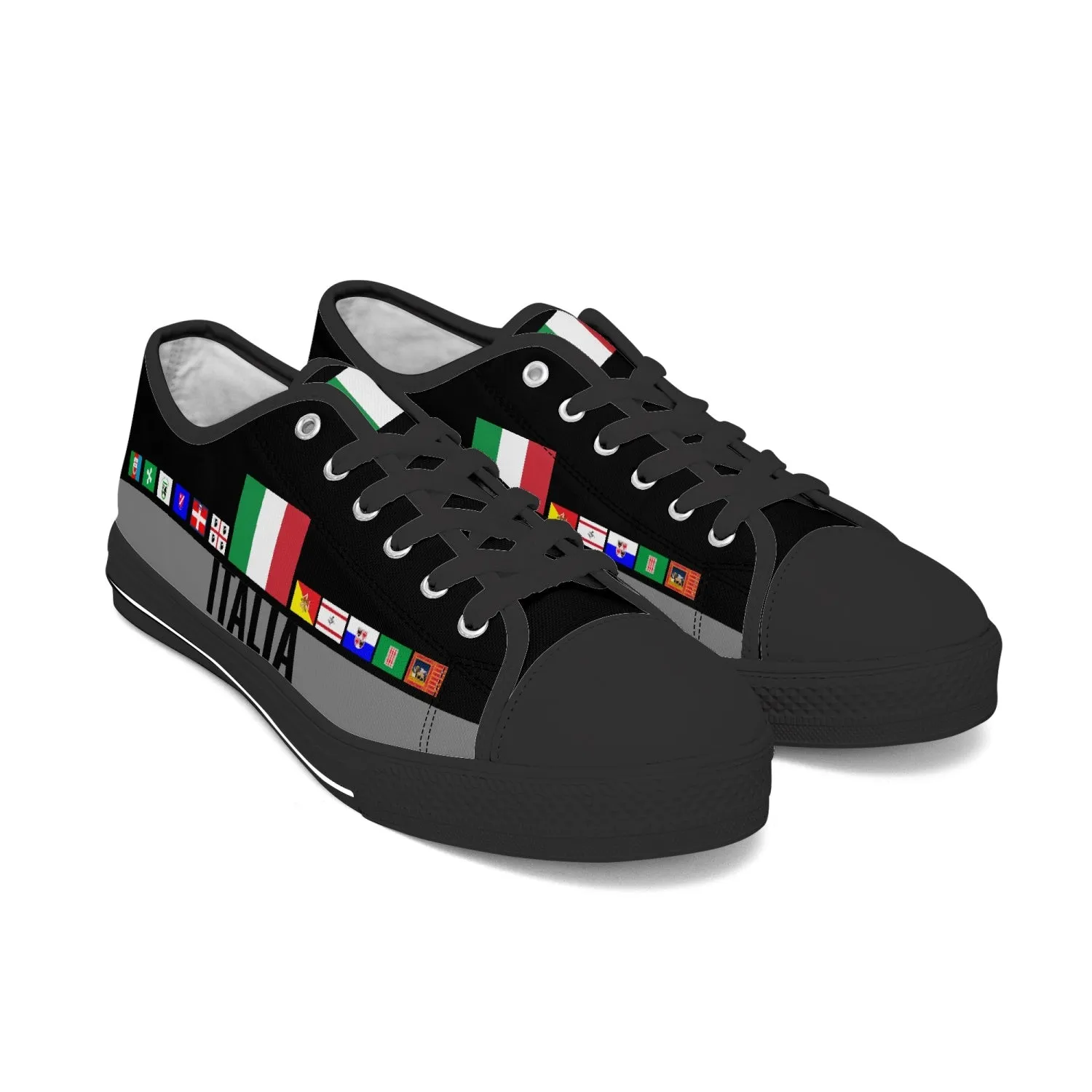 Italy regions black Shoes Low-top V2