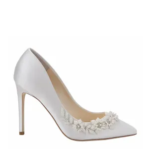 Jasmine - Ivory Embellished Pumps