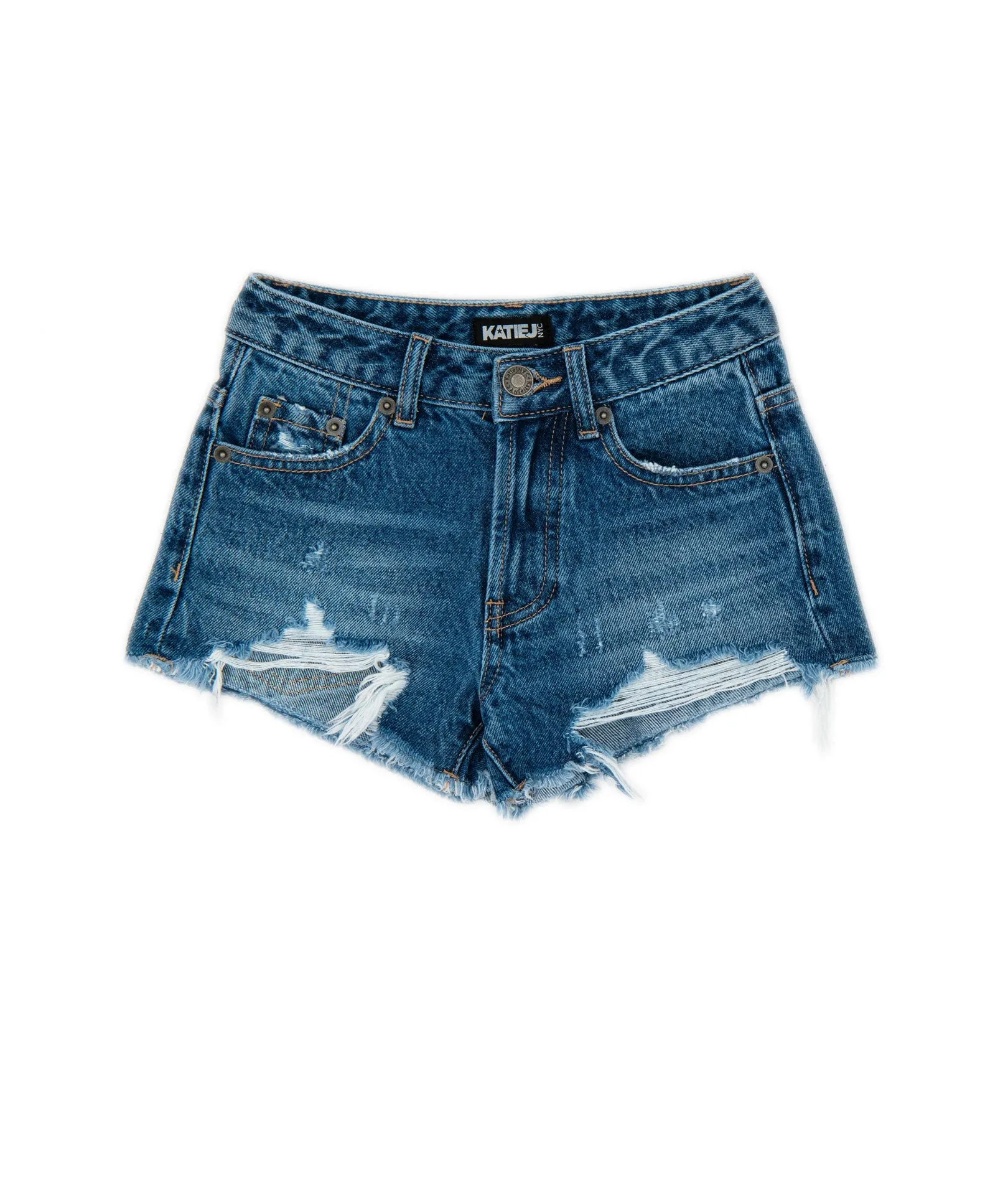 Katie J NYC Girls Malibu Dark Wash Jean Shorts