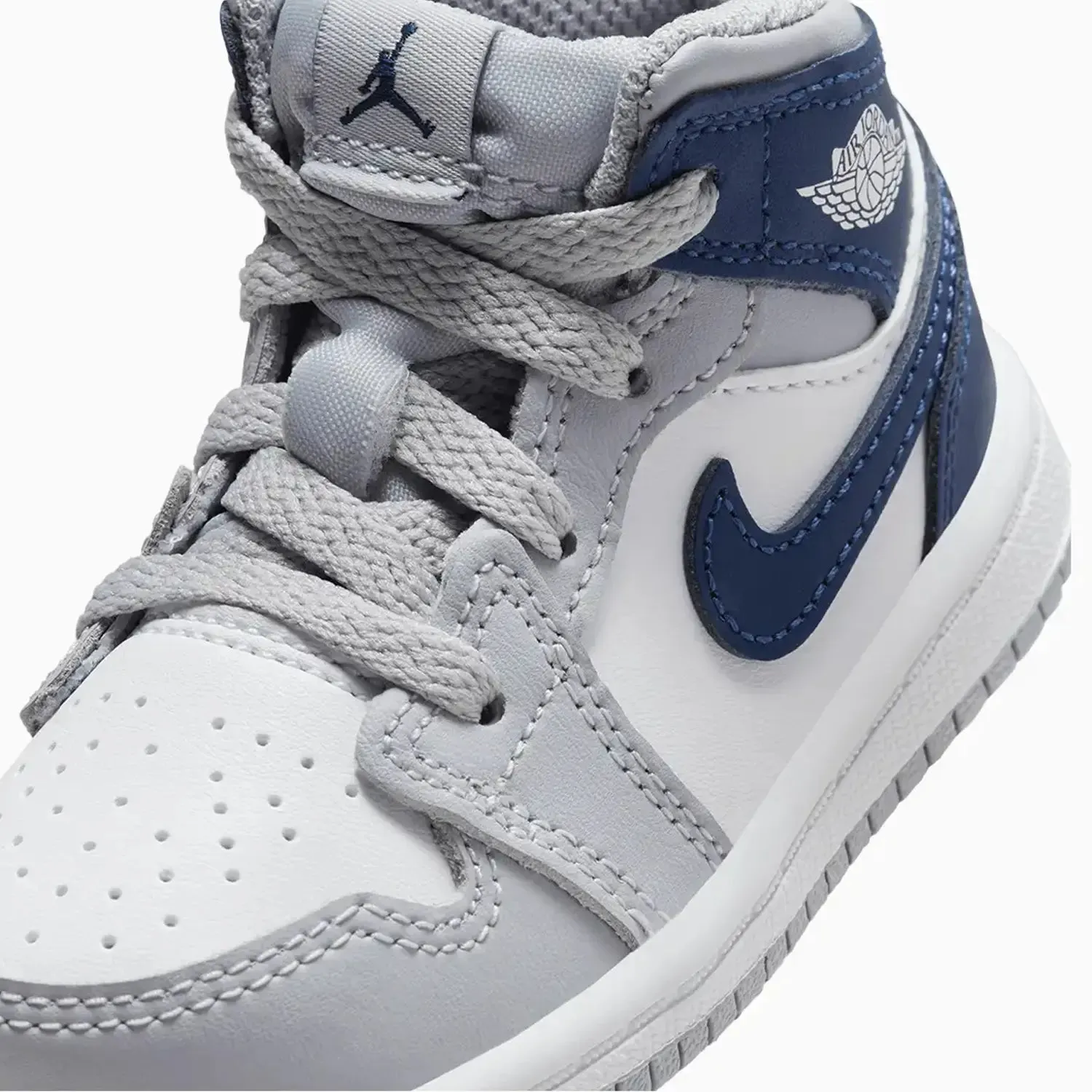 Kid's Air Jordan 1 Mid "Wolf Grey Midnight Navy" Toddlers