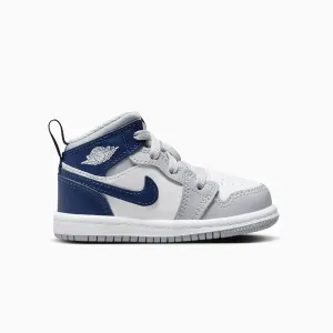 Kid's Air Jordan 1 Mid "Wolf Grey Midnight Navy" Toddlers