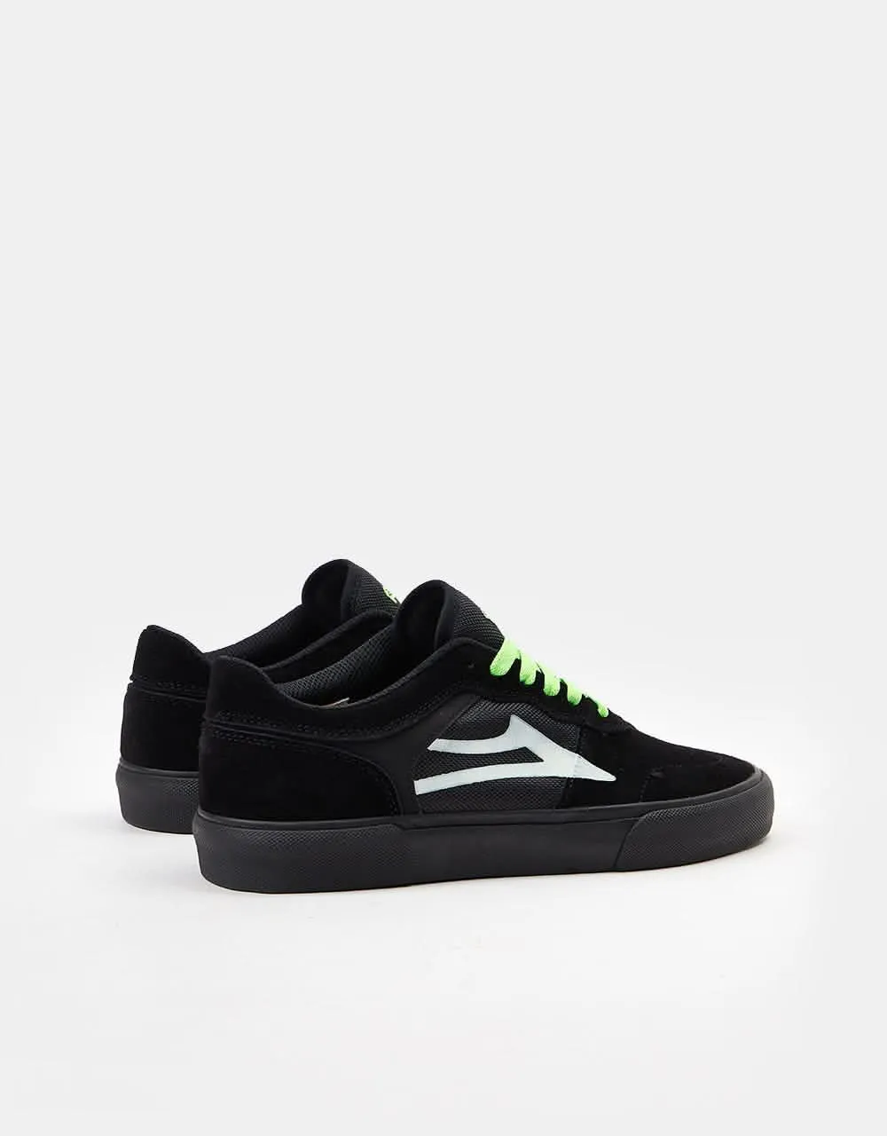 Lakai x Girl Yeah Right! Staple  Skate Shoes - Black/UV Green Suede