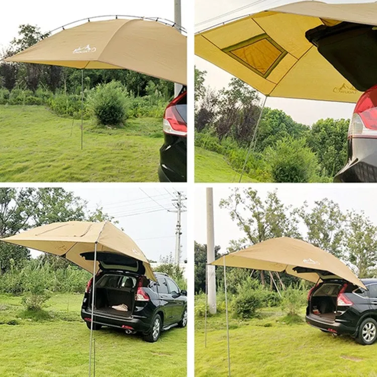 Laputa Outdoor Self-driving Barbecue Camping Vehicle Tail Car Side Tent, Color:Silver Coated