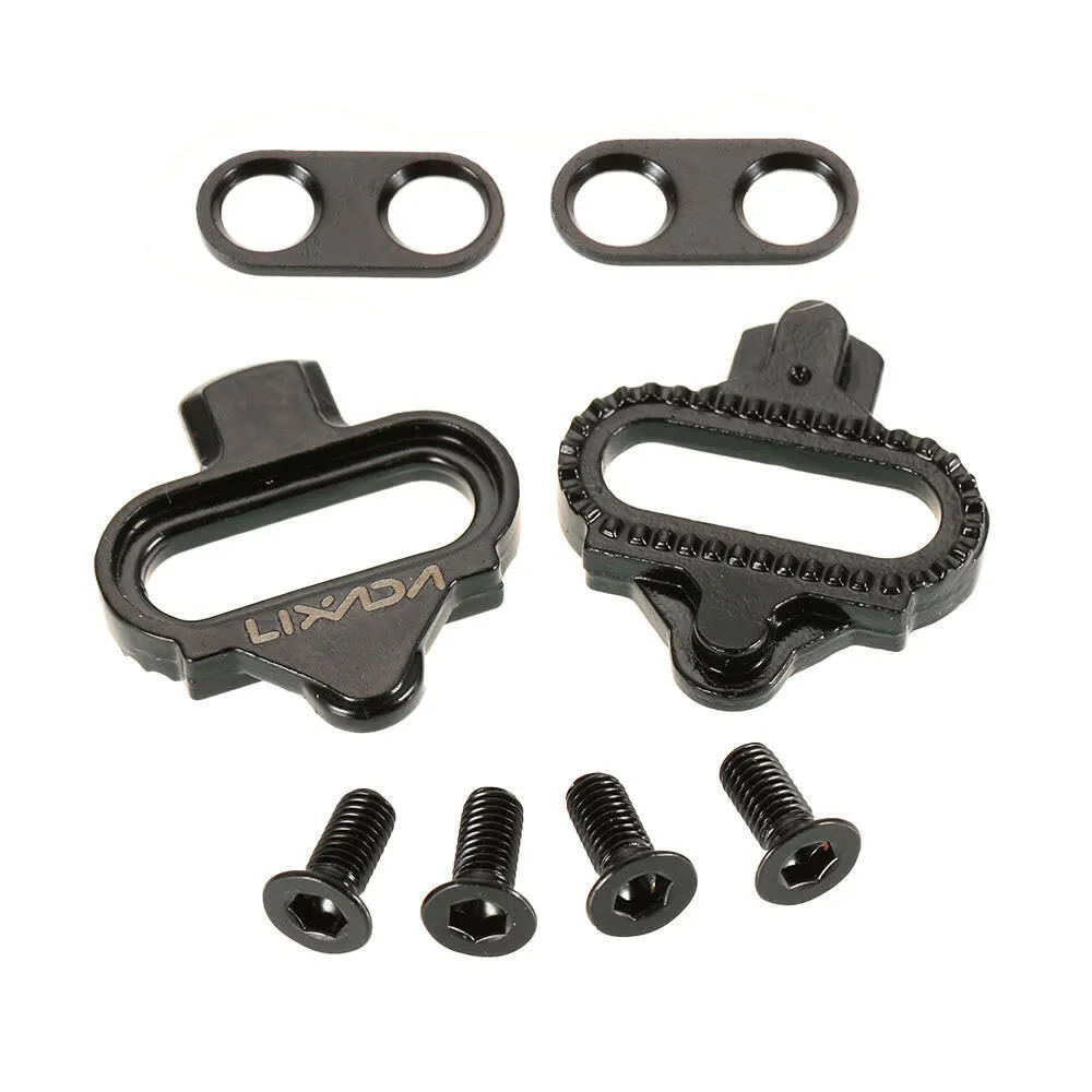 Lixada Bicycle Mountain Cleat Biking MTB Cleat Set Clips Kit W/Hardware Nuts Clip-in Cleats for Shimano SPD Pedals