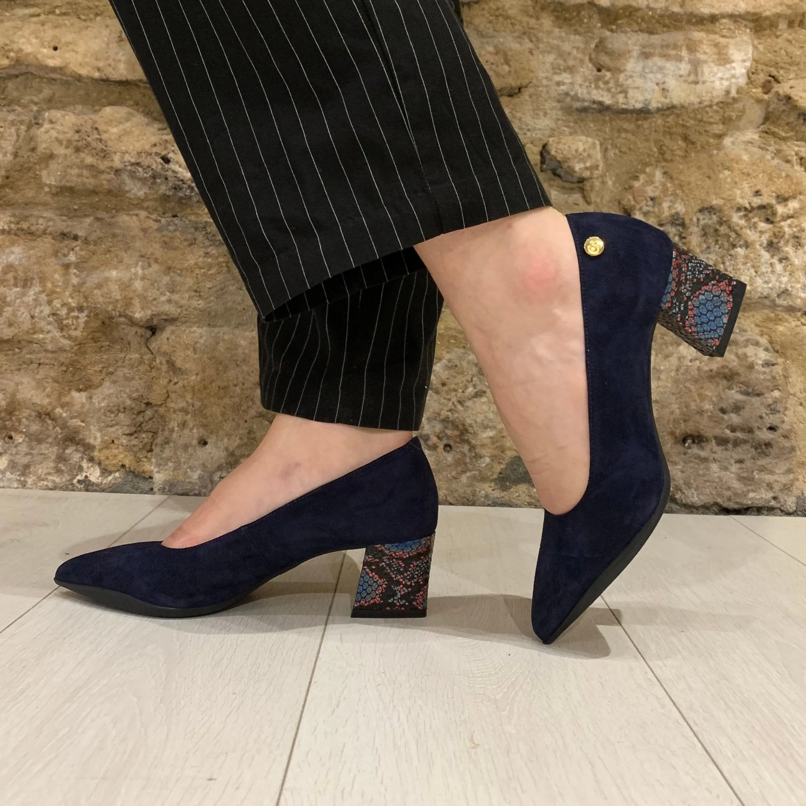 Lu Lu- Navy Suede dress shoe