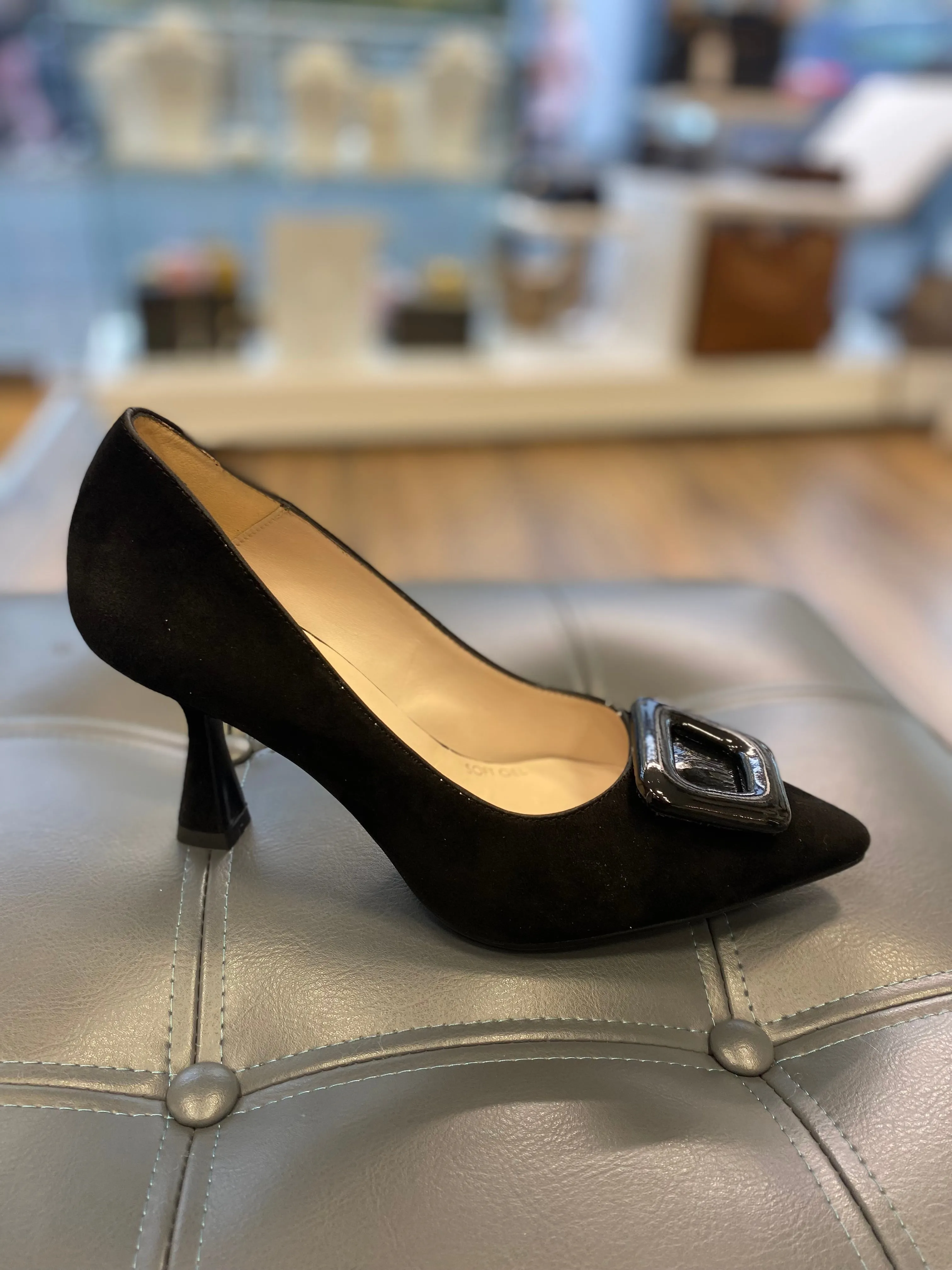 Marian Black Suede Heel