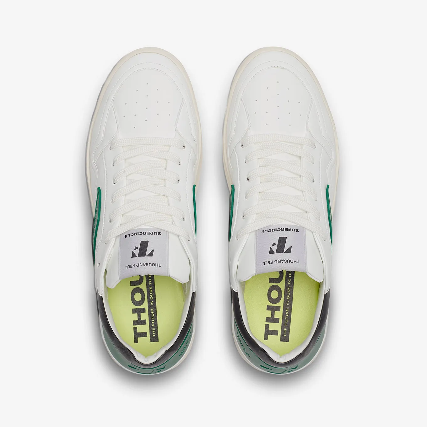 Men's Court | White-Black-Kelly Green