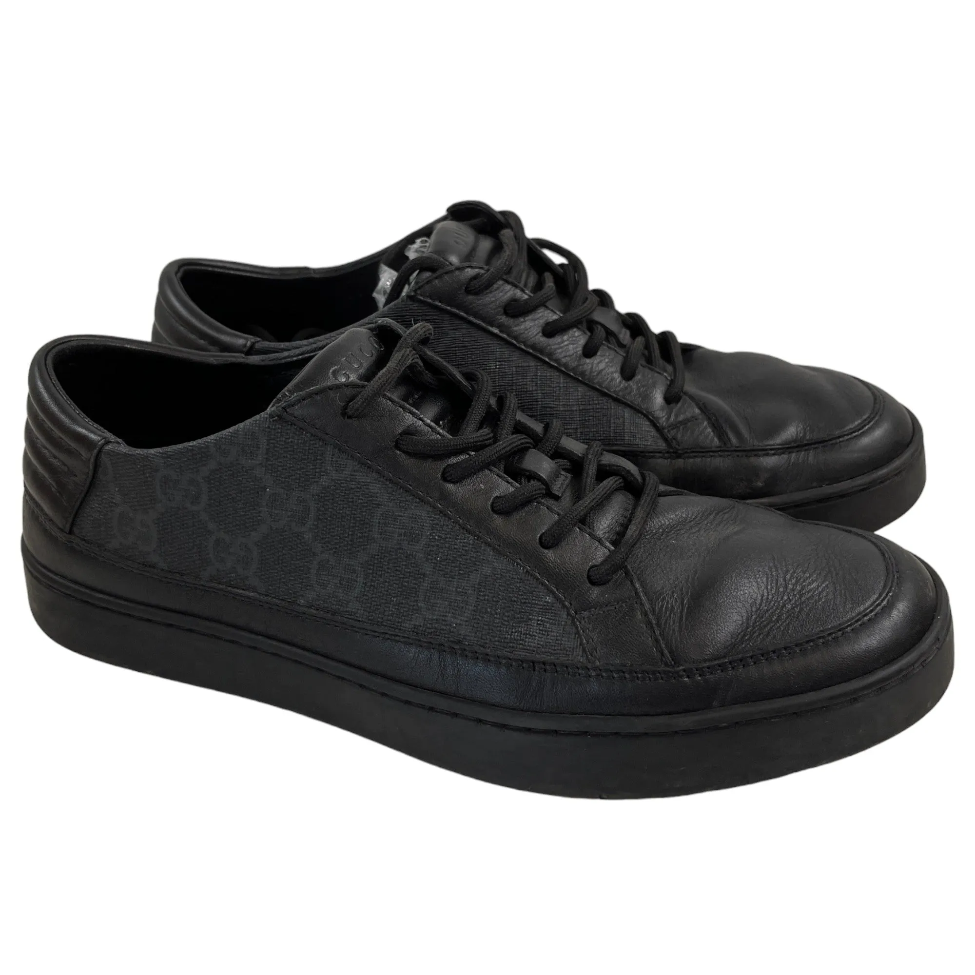 Men's Gg Supreme Canvas Low Trainers Black Size EU 40 / UK 6