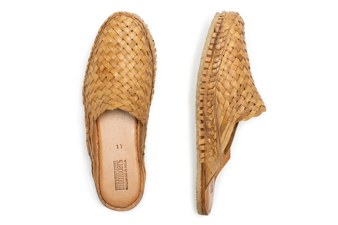 Men's Woven City Slipper in Honey   No Stripes by Mohinders