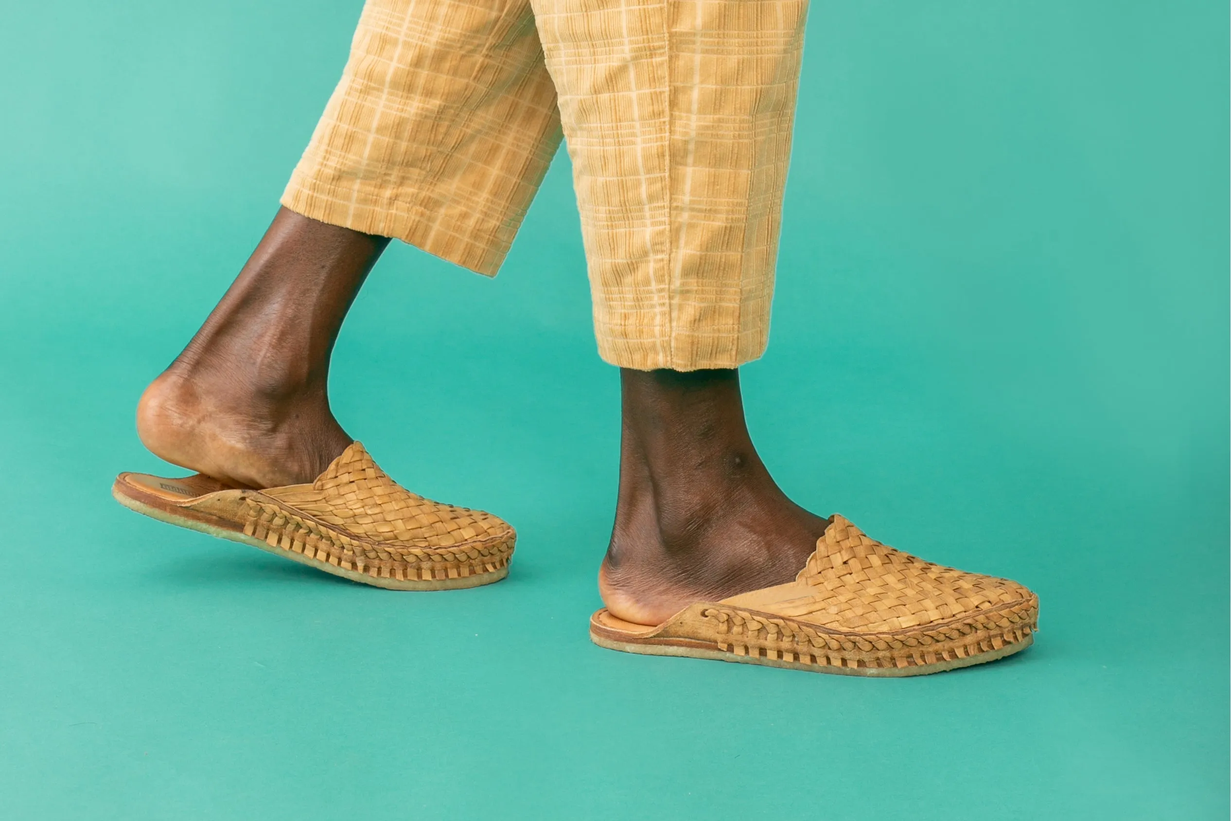 Men's Woven City Slipper in Honey   No Stripes by Mohinders