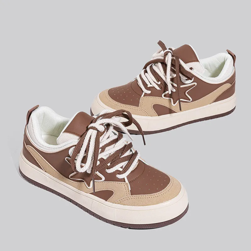 Meteor Bread Skateboard Female Retro Sports Canvas Shoes