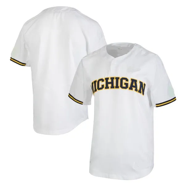 Michigan Wolverines Customizable College Style Baseball Jersey - 2 Styles Available