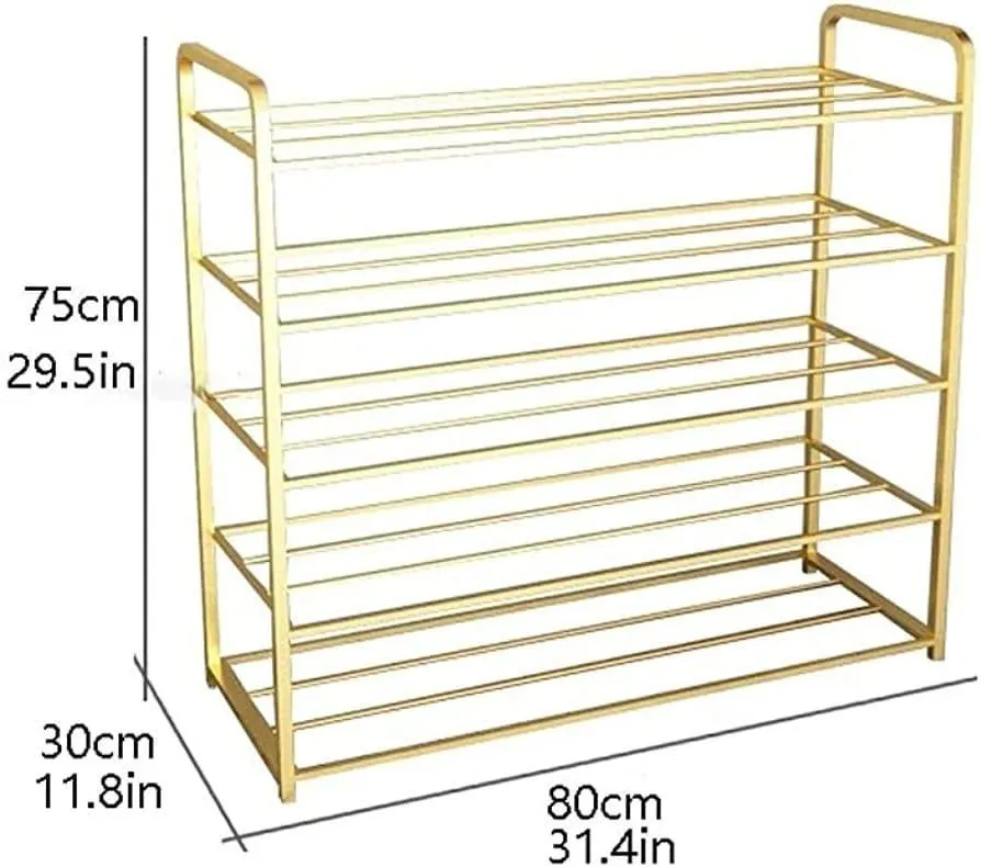 MODERN 5 -Tier Metal Shoe Rack.