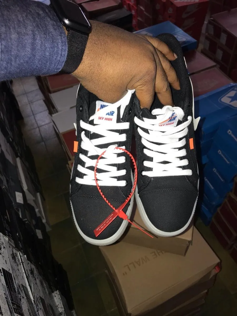 N OFF White X AIR Jordan Skyhigh Black Women's Men's Casual Sneakers