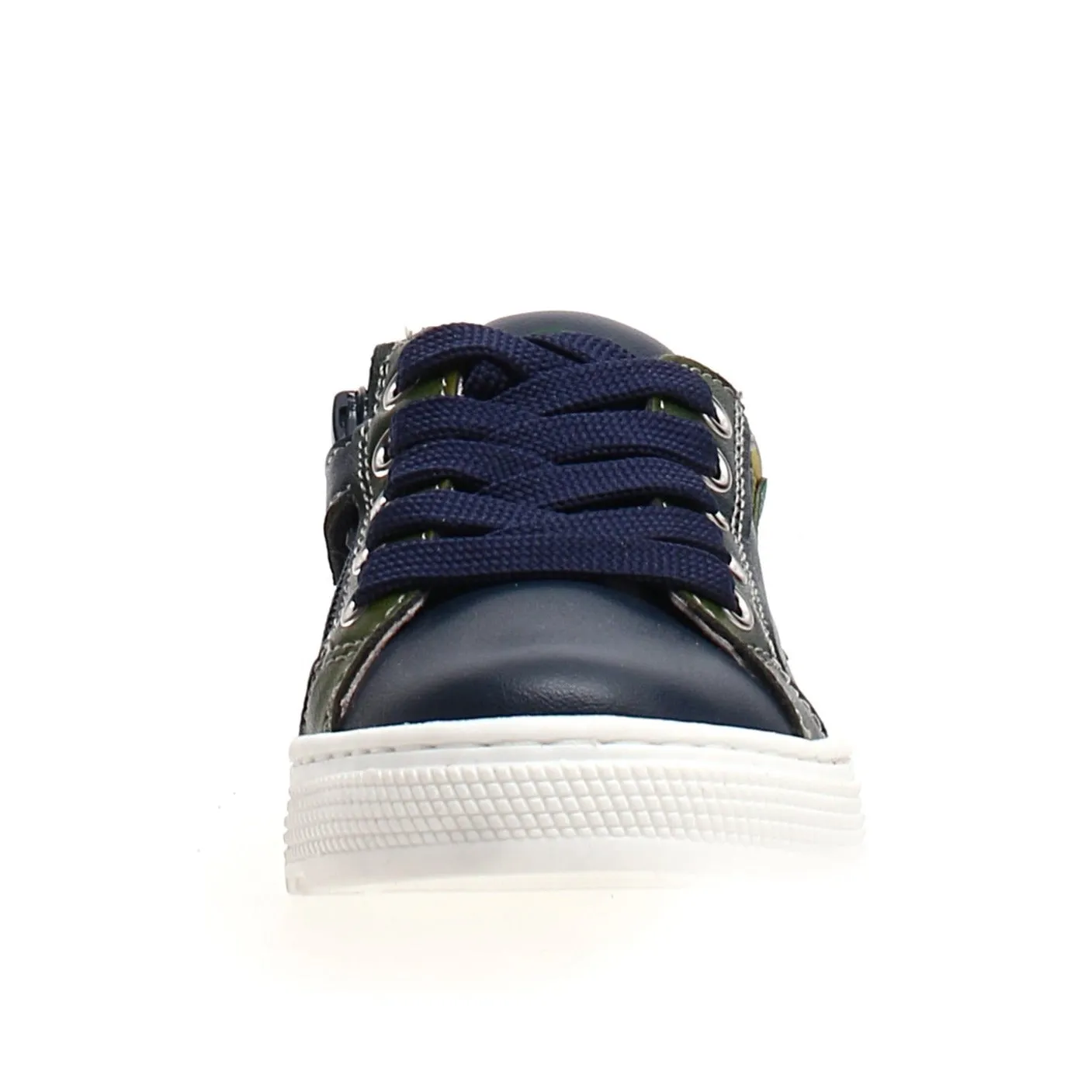 Naturino Boy's & Girl's Kokie Zip Vitello Sneaker Shoes - Navy/Verde/Mais