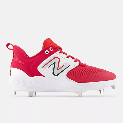 New Balance Fresh Foam X 3000 v6 Metal Cleat - Red/White