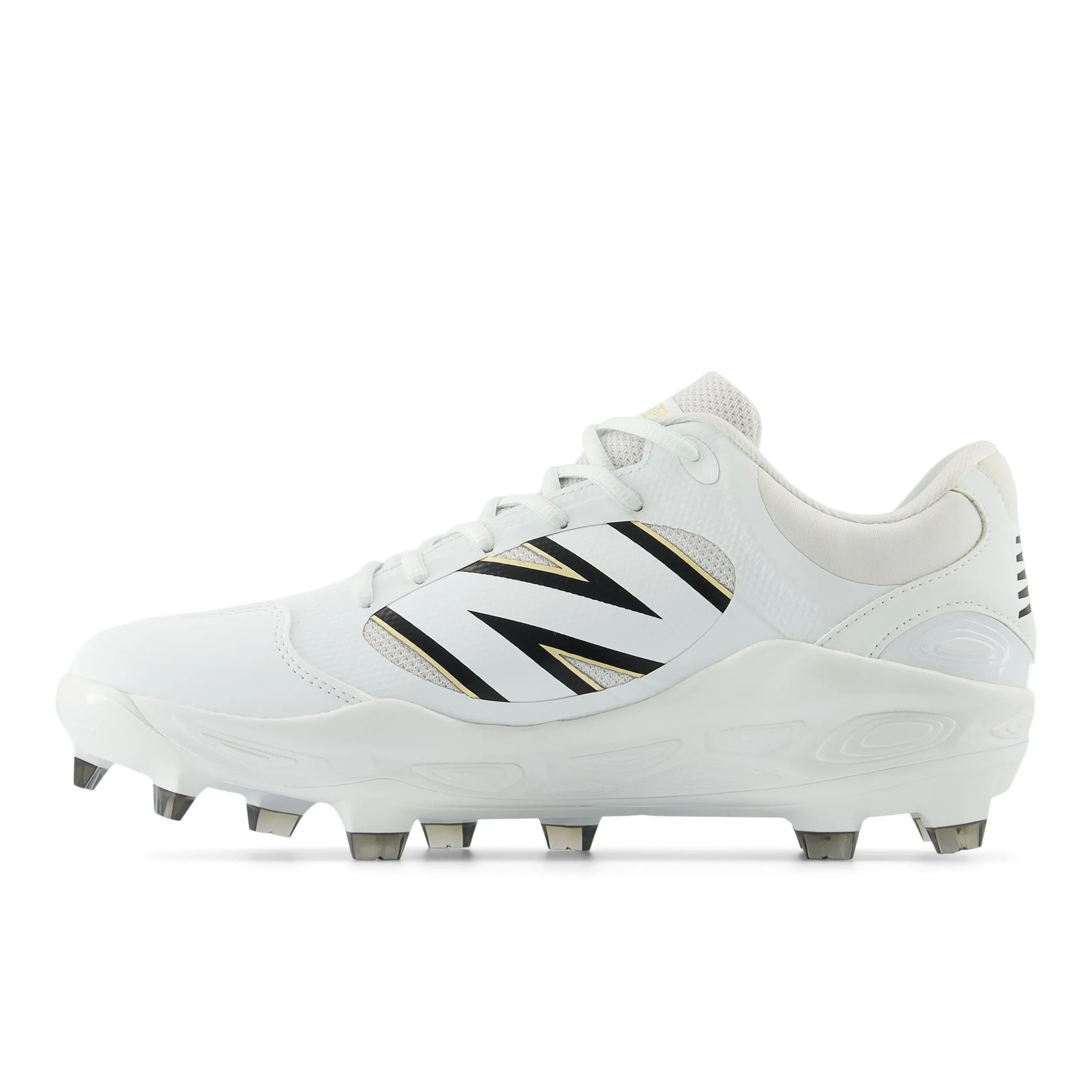 New Balance PL3000 V7 Moulded Cleats - White - D Fit