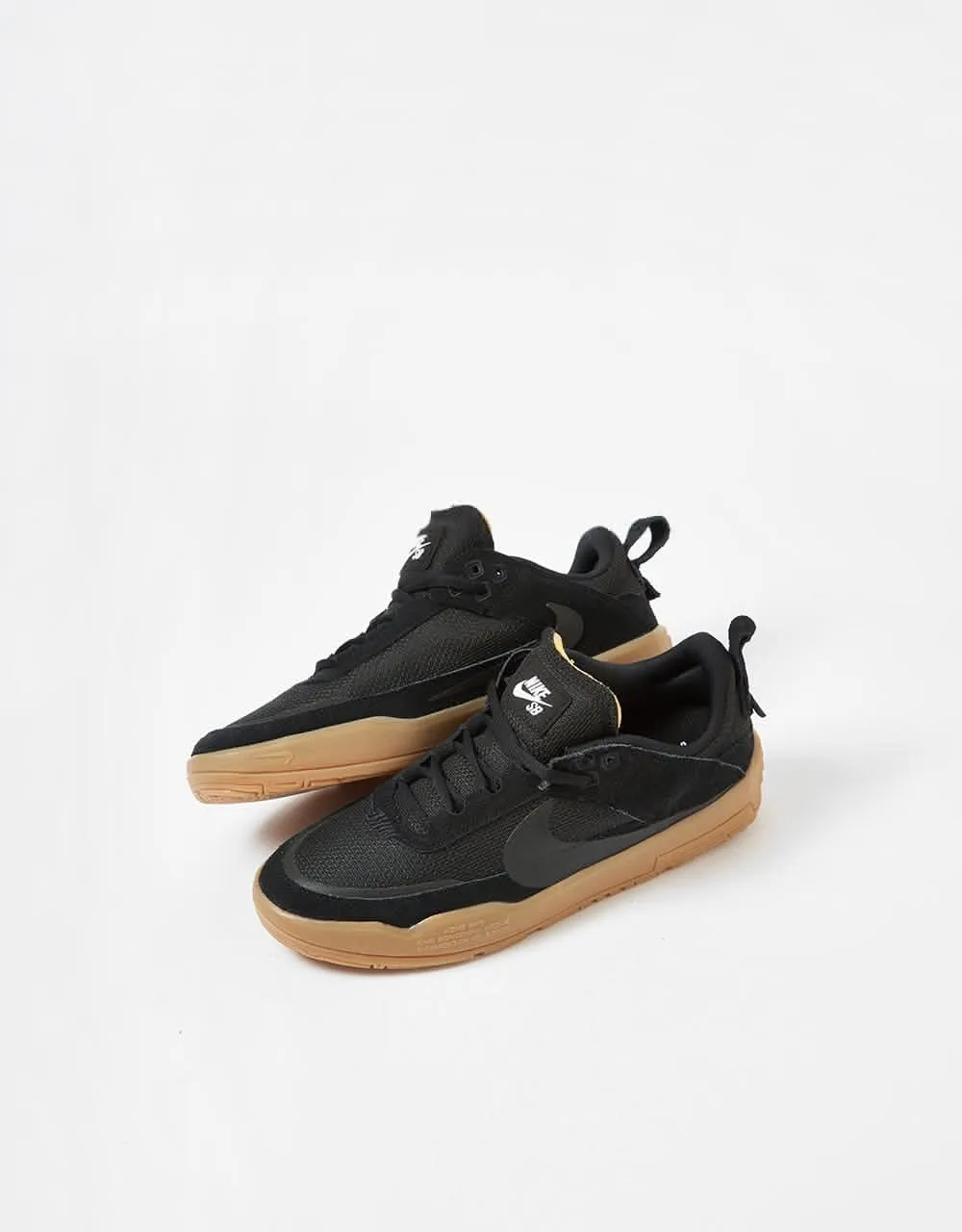 Nike SB Day One GS Kids Skate Shoes - Black/Black-Gum Lt Brown-White