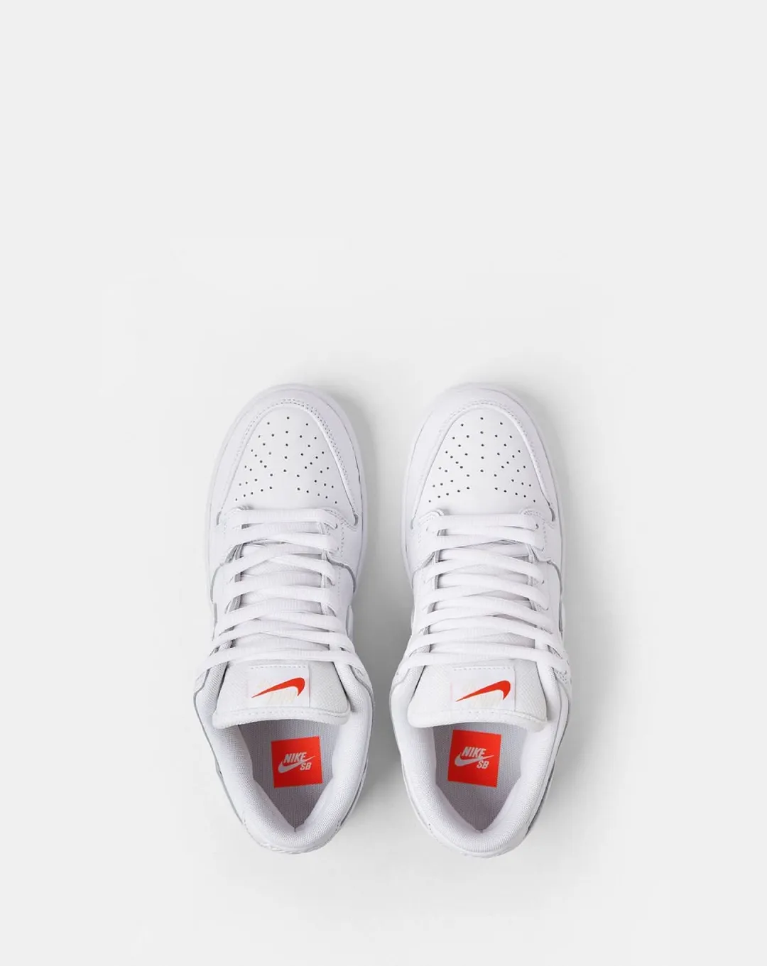 Nike SB Dunk Low Pro ISO “ORANGE LABEL” Triple White Sneakers