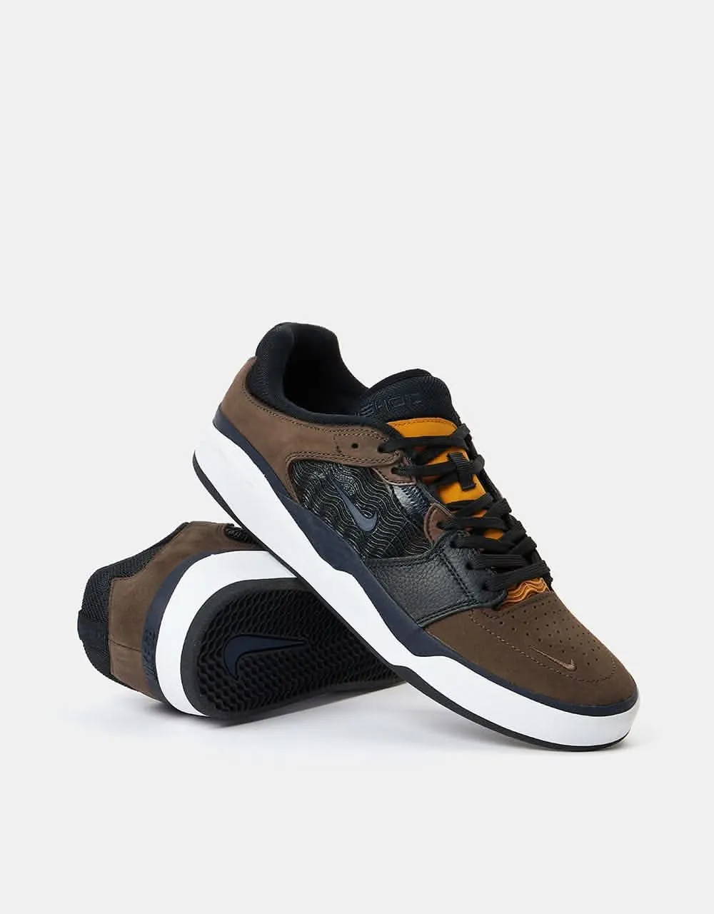 Nike SB Ishod Premium Skate Shoes - Baroque Brown/Obsidian-Black