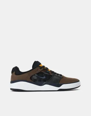 Nike SB Ishod Premium Skate Shoes - Baroque Brown/Obsidian-Black