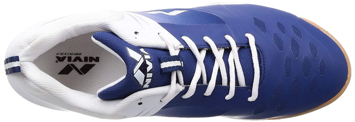 Nivia HY-Court 2.0 Badminton Shoes (Blue, White)