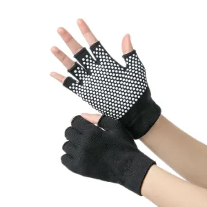 Non-Slip Fingerless Yoga Gloves for Women - Aerial Fitness Aid