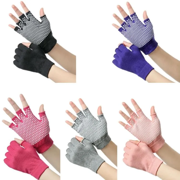 Non-Slip Fingerless Yoga Gloves for Women - Aerial Fitness Aid