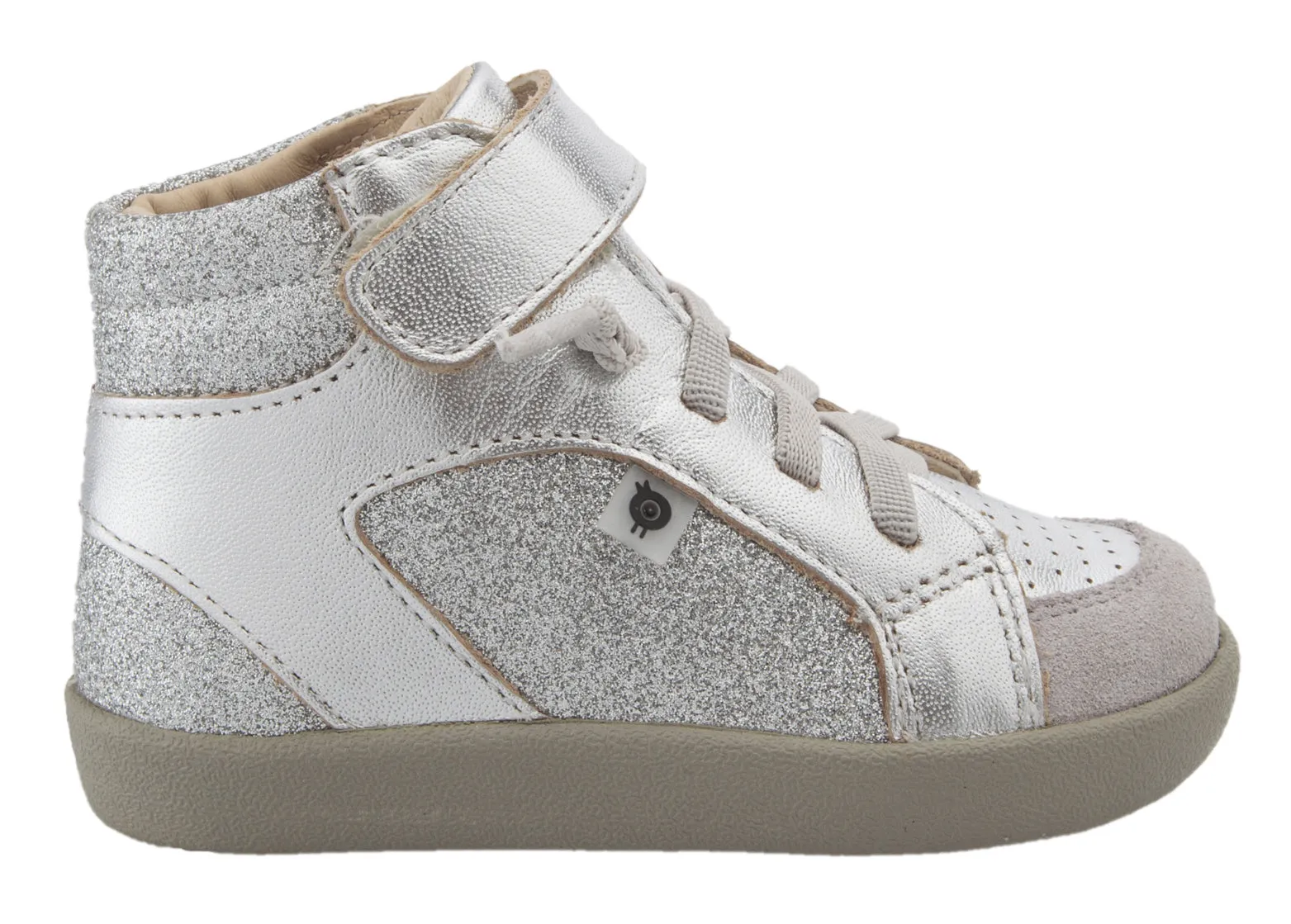 Old Soles Girl's & Boy's 5061 Sprite High Top Leather Sneakers - Silver/Glam Argent/Grey Suede