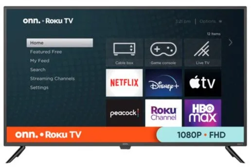 onn. 43" Class FHD (1080P) LED Roku Smart TV (100133209)