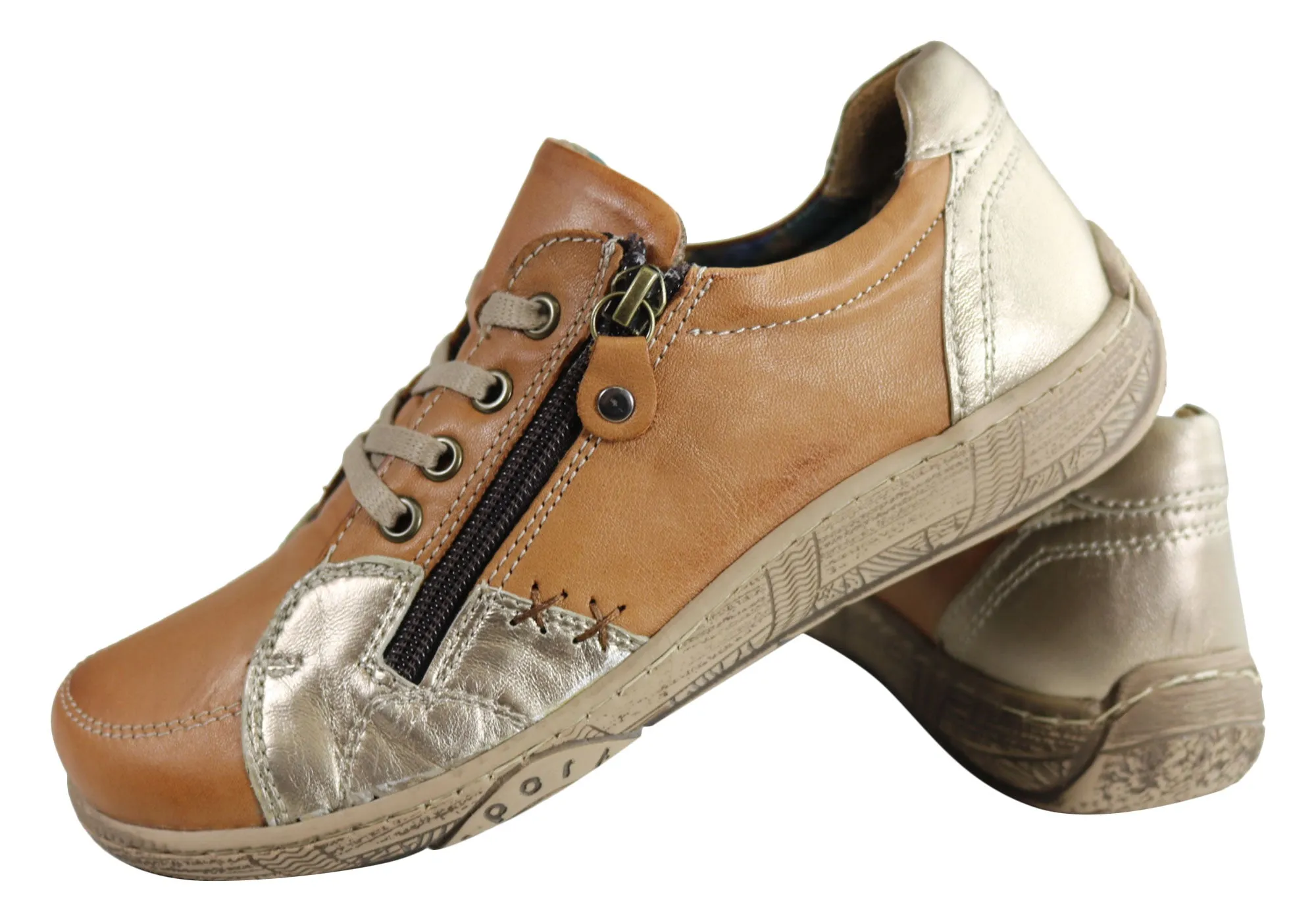 Orizonte Fargo Womens European Comfortable Soft Leather Casual Shoes