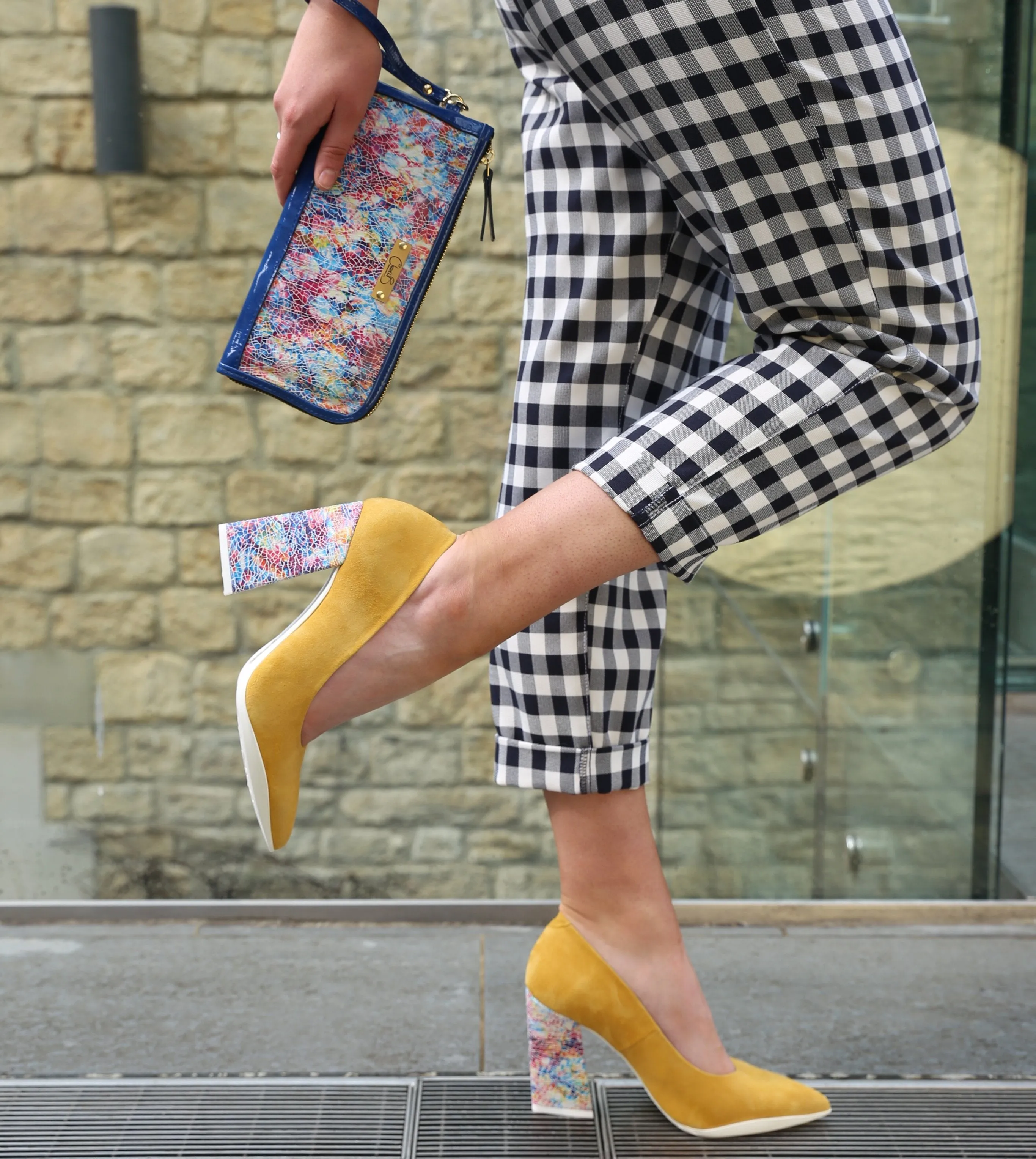 Pailette - Mustard Yellow High heel shoe