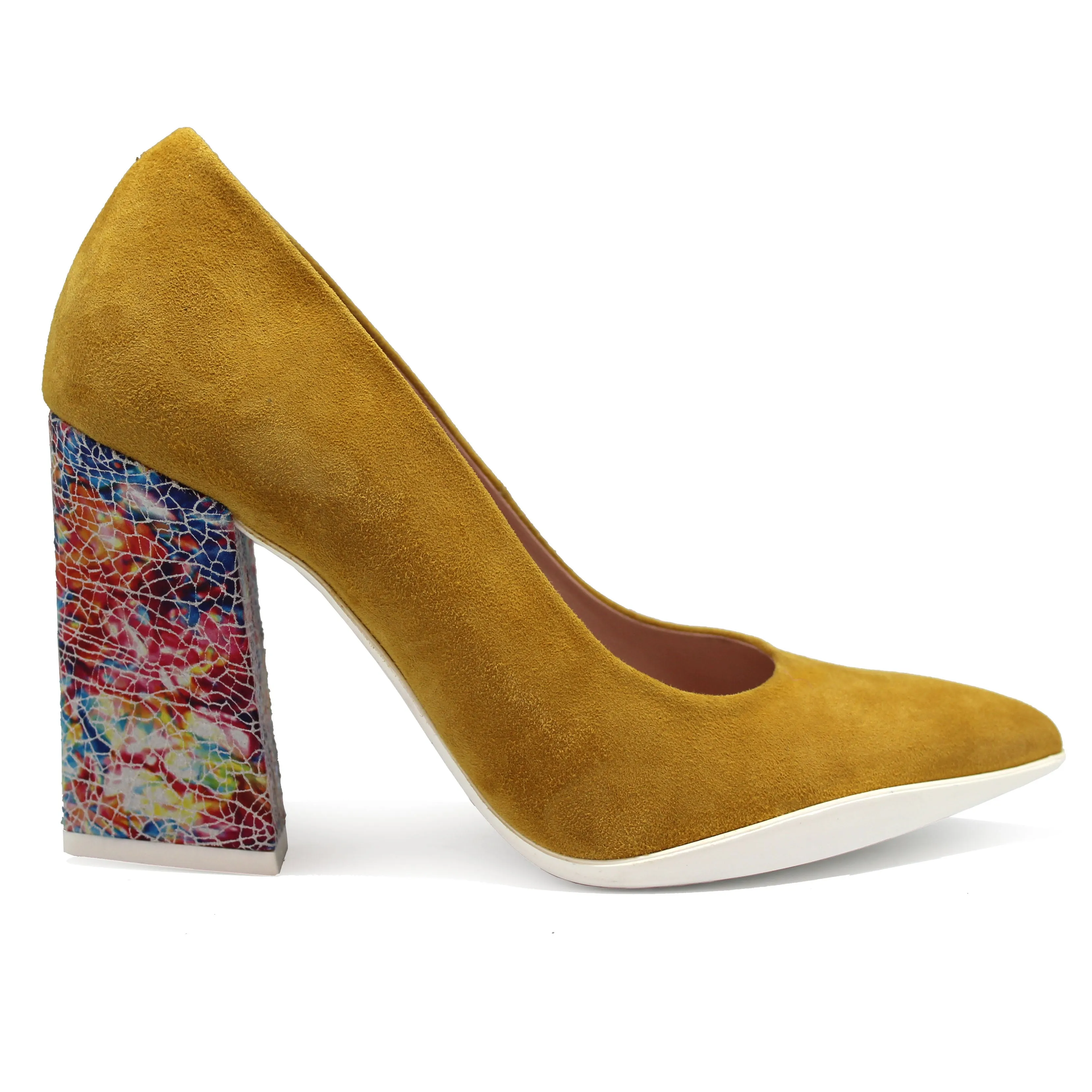 Pailette - Mustard Yellow High heel shoe