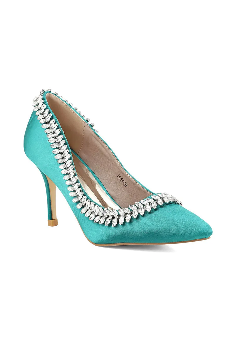 Party Wear Court Shoes I44409-Green