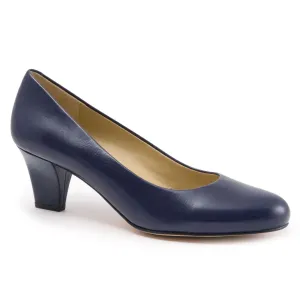 Penelope Blue Leather Court Shoes - SIZE 12 AA ONLY