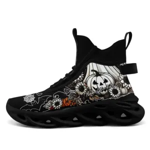 Personalized Pumpkin Sneakers, Custom Skull Shoes,Breathable Shoes, Best Halloween Gift