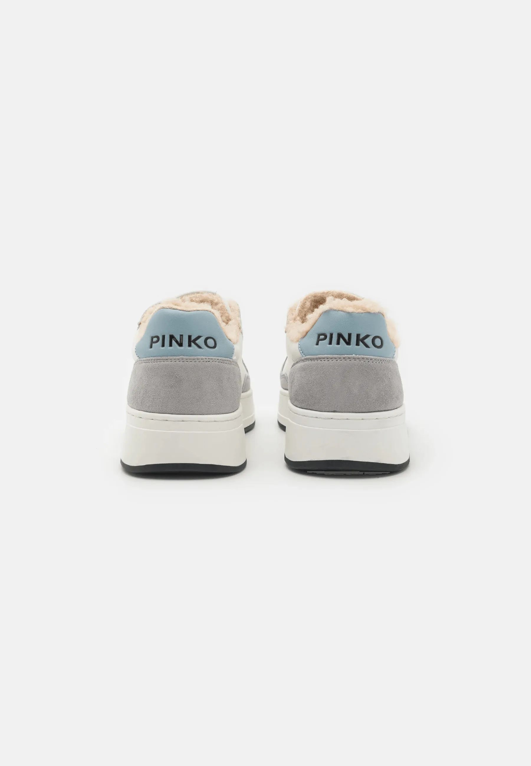 PINKO BONDY WHITE FUR SNEAKERS