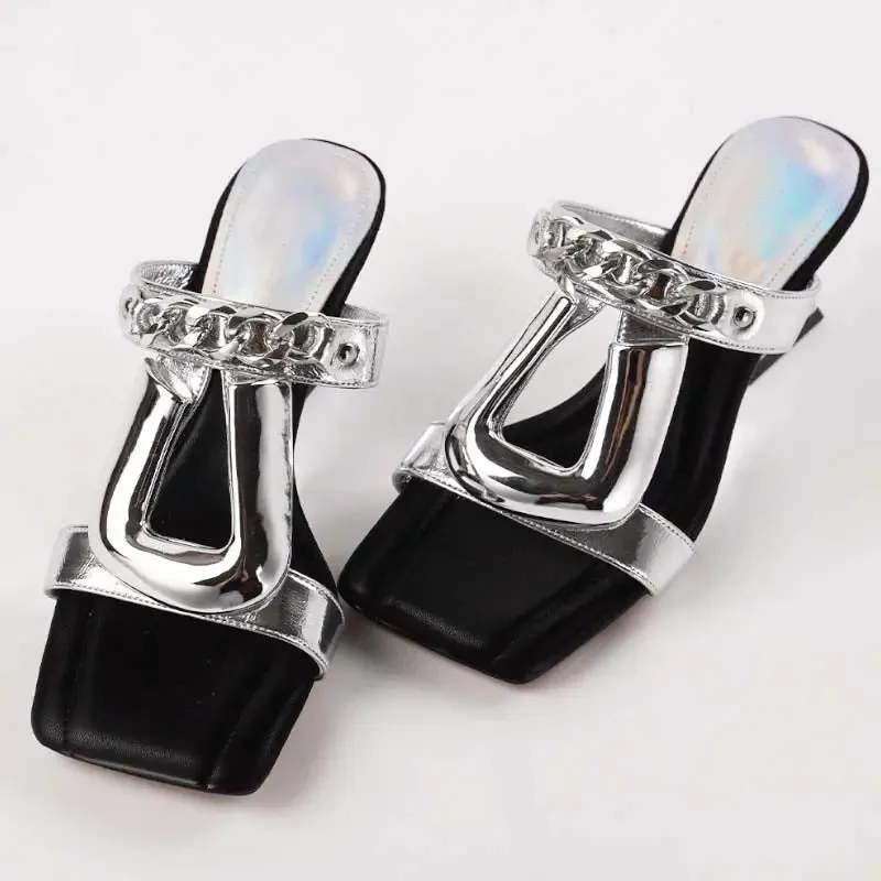 Praise Silver Open Toe Sandals